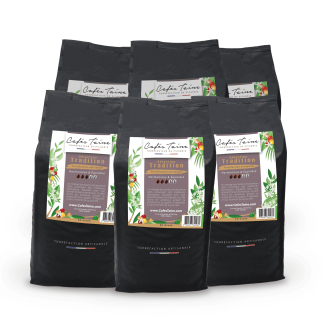 Café Mélange Tradition, harmonieux et équilibré, sachet Cafés Taine
